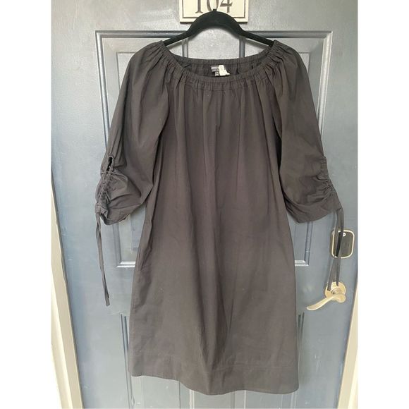 Lafayette 148 New York *Keene A-Line Black Dress, Women's Size Medium, MSRP $598 - Picture 4 of 11